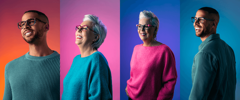 Dispensing area with a wide range of frames and friendly staff at Peter Collins Eyecare